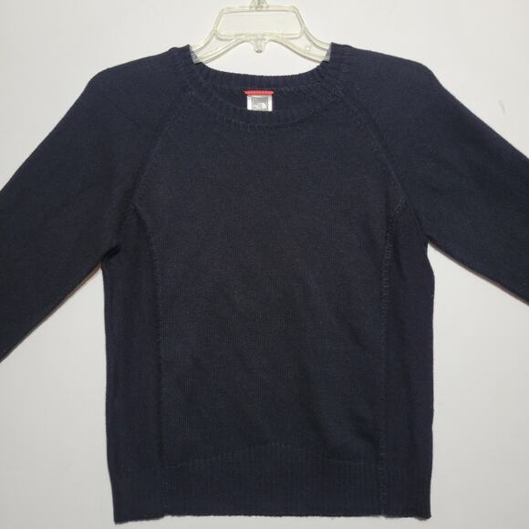 The North Face Sweater Women Medium Ladies Black Sweatshirt Pullover Cotton Knit - Picture 6 of 9